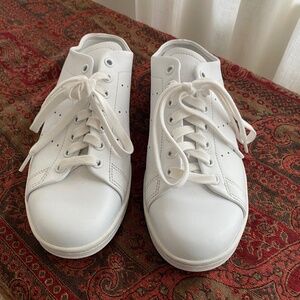 Adidas Stan Smith White Leather Mule Tennis Shoe, Men’s Size 8, Women’s Size 9